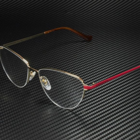 Gucci Red Gold 55mm Eyeglasses